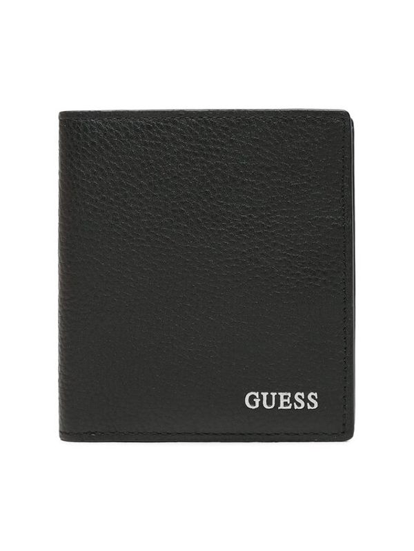 Guess Guess Малък мъжки портфейл Riviera SMRIVI LEA22 Черен