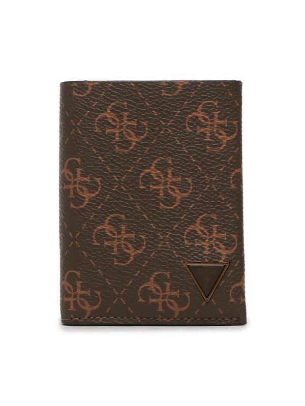 Guess Guess Малък мъжки портфейл Vezzola Smart Slg SMEVZL LEA68 Кафяв