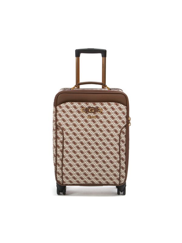 Guess Guess Малък текстилен куфар Izzy (J) Travel TWJ865 49830 Кафяв