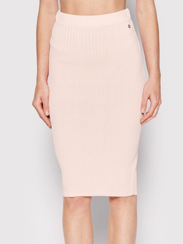 Guess Guess Миди пола W2YD61 Z2U00 Розов Slim Fit