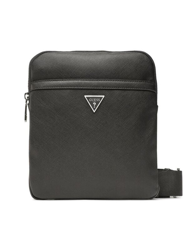 Guess Guess Мъжка чантичка Certosa Saffiano Smart HMECSA P3123 Черен