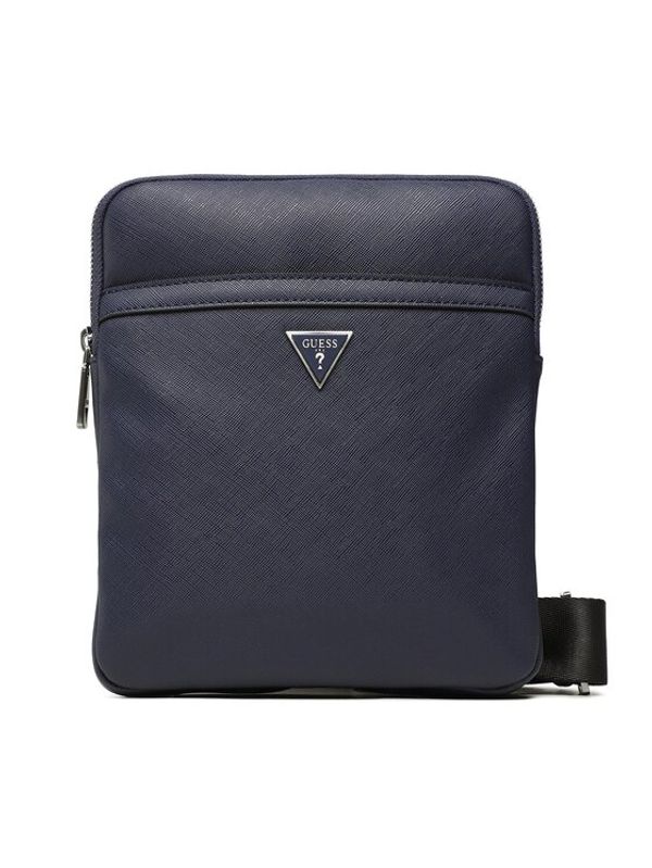 Guess Guess Мъжка чантичка Certosa Saffiano Smart HMECSA P3123 Тъмносин