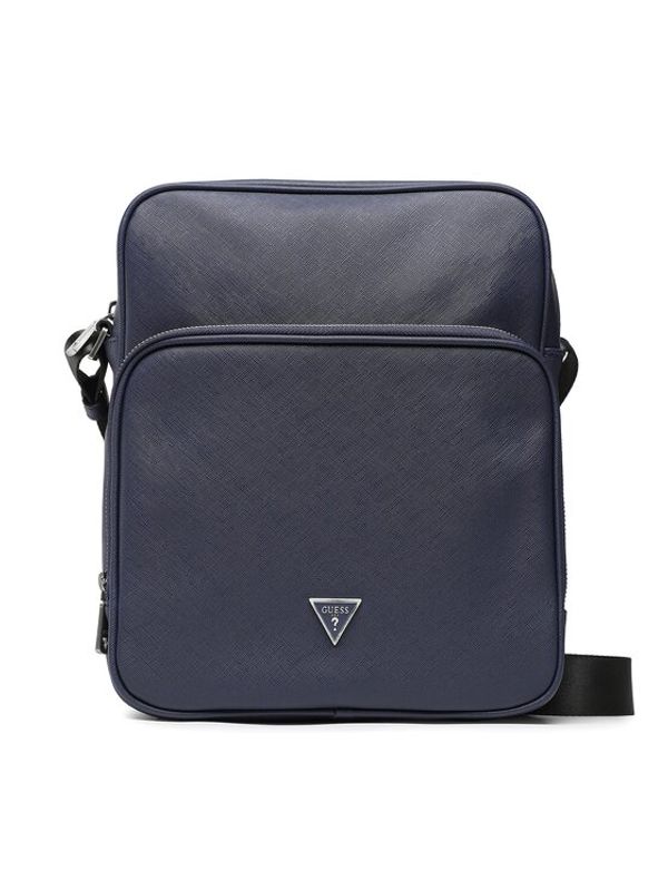 Guess Guess Мъжка чантичка Certosa Saffiano Smart HMECSA P3213 Тъмносин