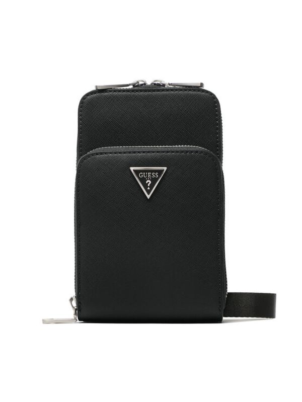 Guess Guess Мъжка чантичка Certosa Saffiano Smart HMECSA P3227 Черен