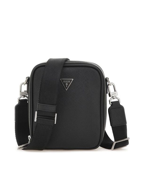 Guess Guess Мъжка чантичка Certosa Saffiano Smart HMECSA P3254 Черен