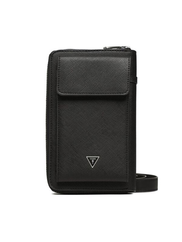 Guess Guess Мъжка чантичка Certosa Saffiano Smart (LG) SMECRS LEA83 Черен