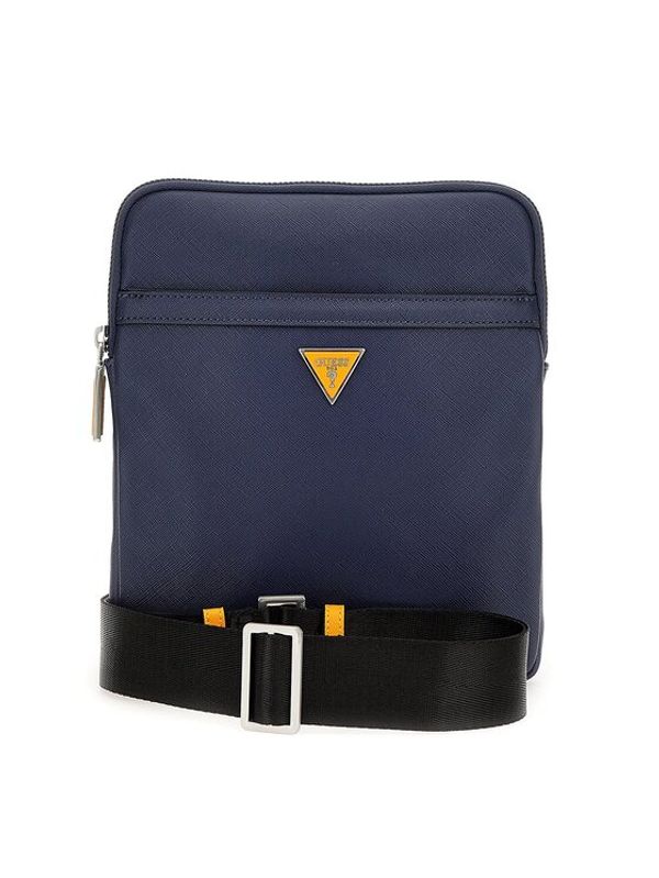 Guess Guess Мъжка чантичка Certosa Saffiano Smart Mini Bags HMECSA P3123 Тъмносин