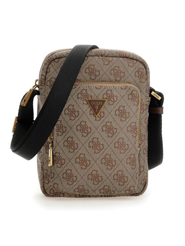 Guess Guess Мъжка чантичка Vezzola Smart HMEVZL P3163 Кафяв