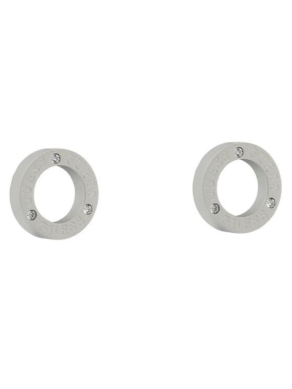 Guess Guess Обици Circle Lights JUBE03 173JW Сребърно родиево покритие