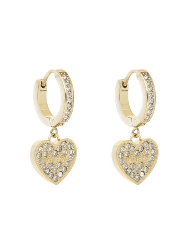 Guess Guess Обици Huggie Me JUBE03 136JW Позлатено с жълто злато