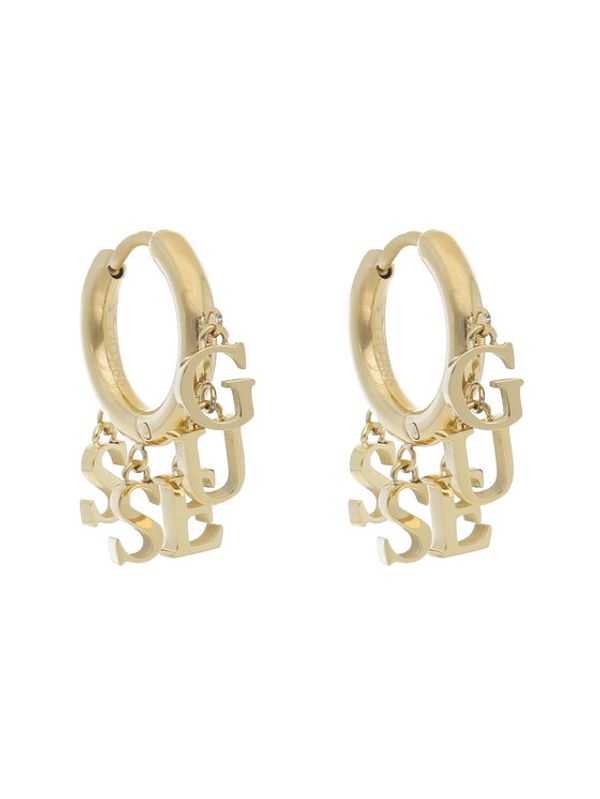 Guess Guess Обици Huggie Me JUBE03 140JW Позлатено с жълто злато