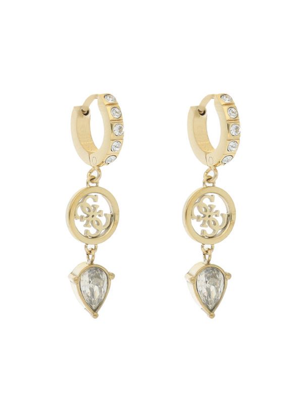 Guess Guess Обици Huggie Me JUBE03 141JW Позлатено с жълто злато