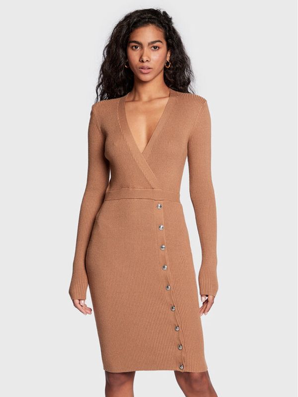 Guess Guess Плетена рокля Alexandra W2BK39 Z2V42 Кафяв Regular Fit