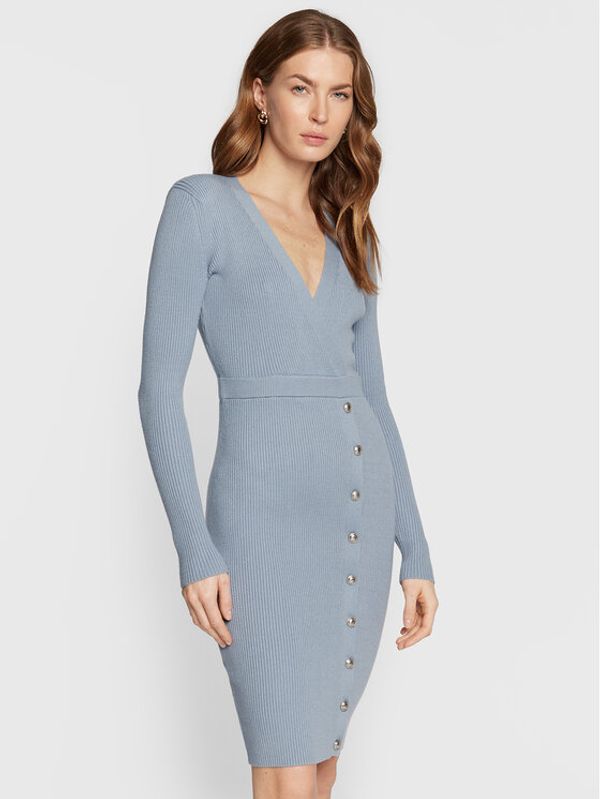 Guess Guess Плетена рокля Alexandra W2BK39 Z2V42 Син Slim Fit