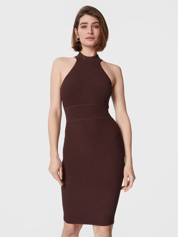 Guess Guess Плетена рокля Janice W3RK28 Z2YJ2 Кафяв Slim Fit
