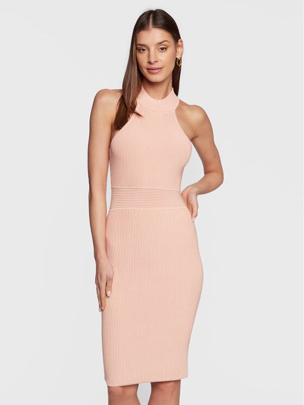 Guess Guess Плетена рокля Janice W3RK28 Z2YJ2 Розов Slim Fit