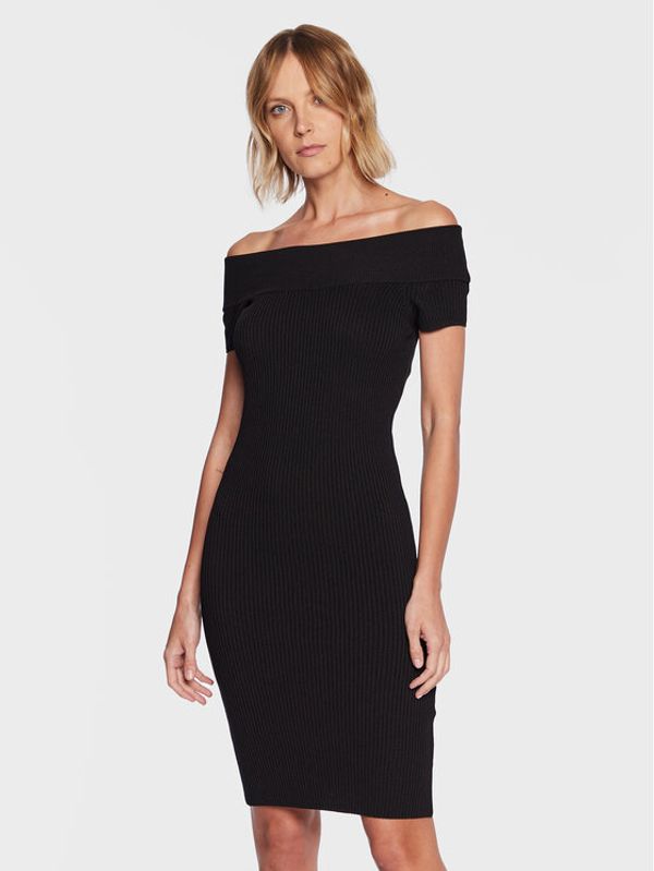 Guess Guess Плетена рокля Lidia W3GK0G Z2U00 Черен Slim Fit