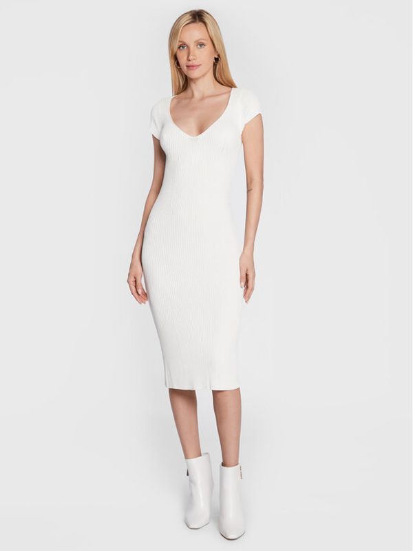 Guess Guess Плетена рокля Lynx W2RK46 Z2UK0 Бял Slim Fit