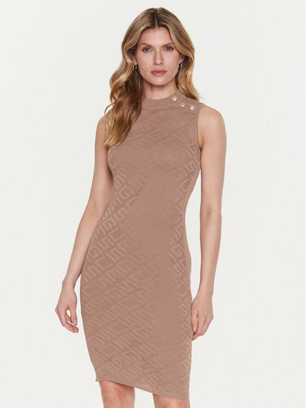 Guess Guess Плетена рокля Paula W3GK62 Z36O0 Бежов Slim Fit
