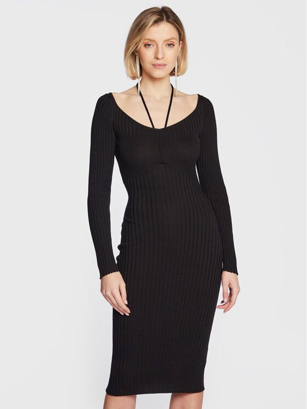 Guess Guess Плетена рокля W3RK35 Z30L1 Черен Slim Fit