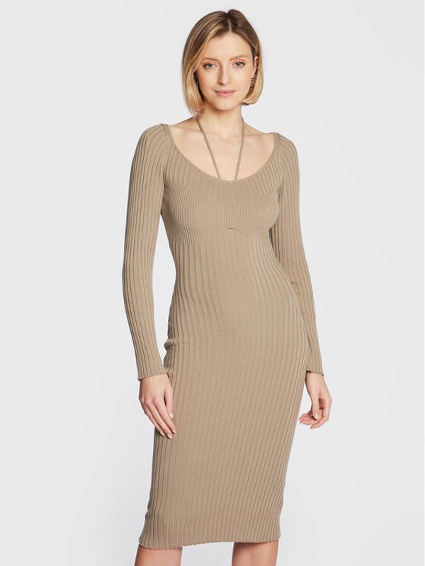 Guess Guess Плетена рокля W3RK35 Z30L1 Зелен Slim Fit