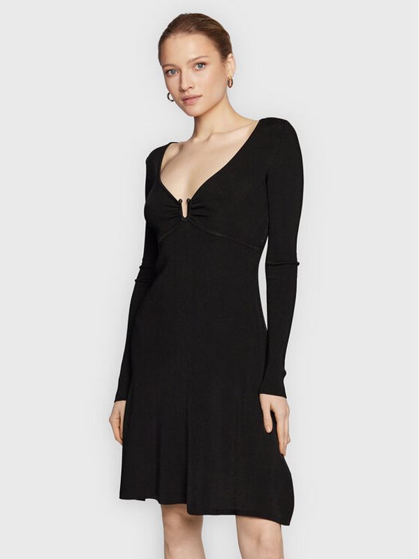Guess Guess Плетена рокля W3RK36 Z30K0 Черен Slim Fit