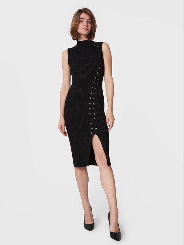 Guess Guess Плетена рокля W3RK40 Z2U00 Черен Slim Fit