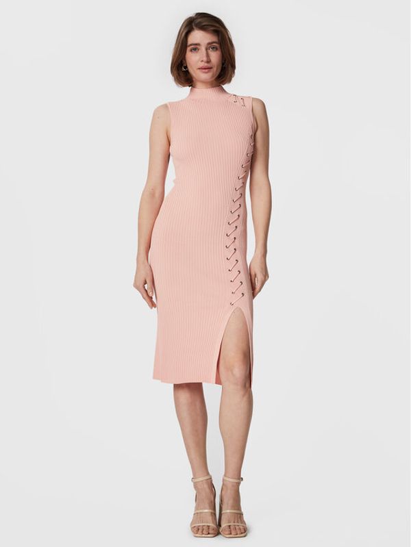 Guess Guess Плетена рокля W3RK40 Z2U00 Розов Slim Fit