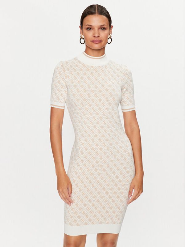 Guess Guess Плетена рокля W3YK39 Z37K0 Бежов Bodycon Fit