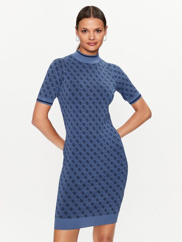 Guess Guess Плетена рокля W3YK39 Z37K0 Син Bodycon Fit