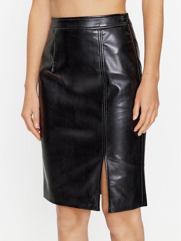 Guess Guess Пола от имитация на кожа W3BD0A WF8P0 Черен Slim Fit