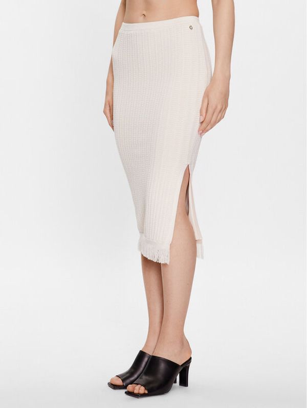 Guess Guess Пола тип молив Milana W3YD12 Z36D2 Бял Slim Fit