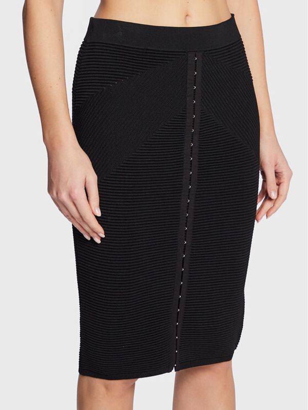 Guess Guess Пола тип молив W3RD97 Z33Y0 Черен Slim Fit