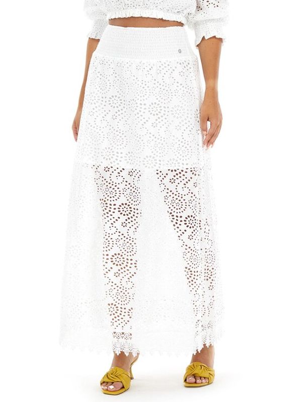 Guess Guess Пола тип трапец Rafa W3GD69 WFDC0 Бял Regular Fit