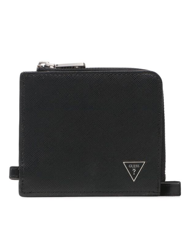 Guess Guess Портмоне Certosa Saffiano Smart Slg SMECRS LEA82 Черен