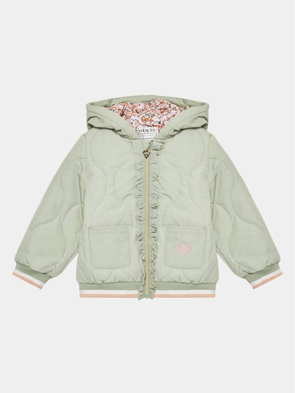 Guess Guess Пухено яке A3YL01 WF090 Зелен Regular Fit