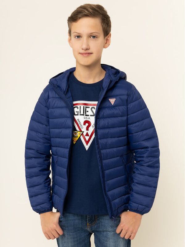 Guess Guess Пухено яке H93J00 WCAO0 Тъмносин Regular Fit