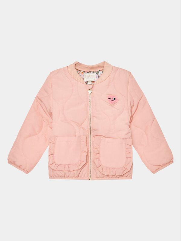 Guess Guess Пухено яке K3YL04 WF090 Розов Regular Fit