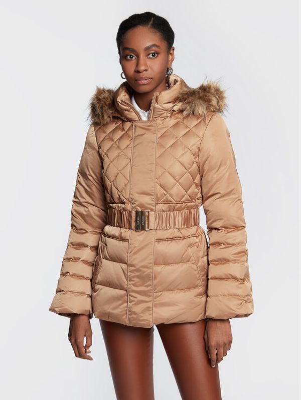 Guess Guess Пухено яке Laurie W2BL60 WEX52 Бежов Regular Fit