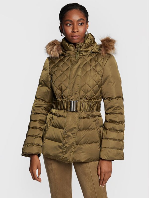 Guess Guess Пухено яке Laurie W2BL60 WEX52 Зелен Regular Fit