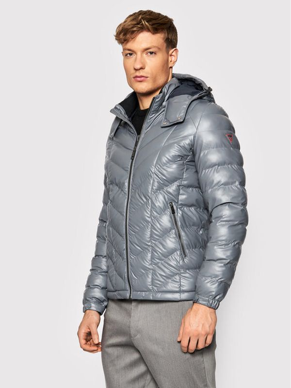 Guess Guess Пухено яке M1BL44 WE7A0 Сив Regular Fit