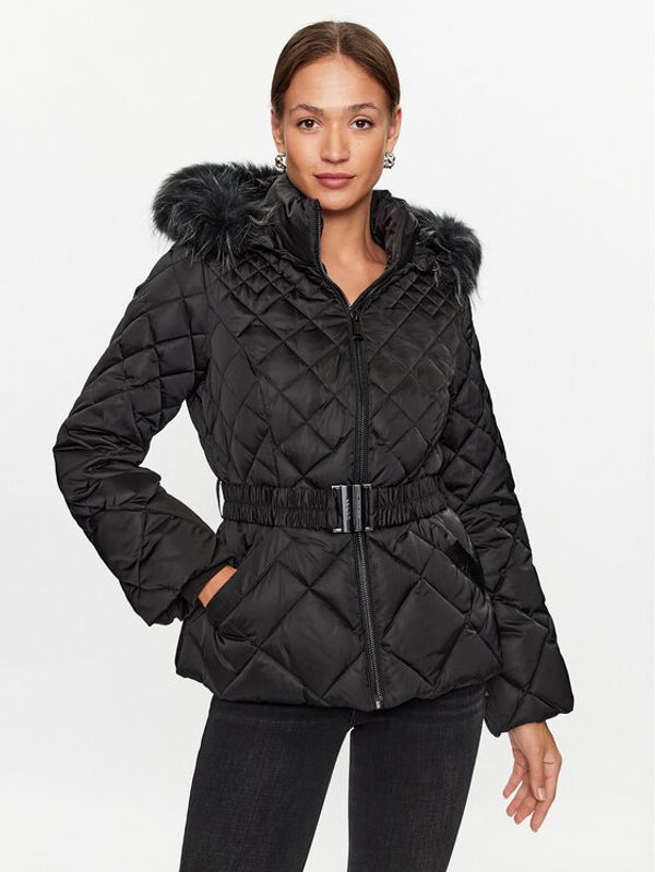 Guess Guess Пухено яке Olga W3BL35 WEX52 Черен Regular Fit