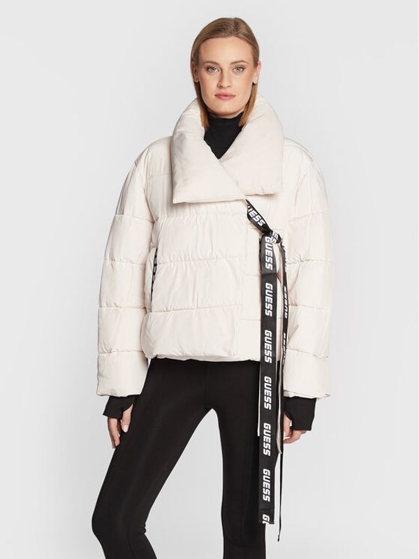 Guess Guess Пухено яке V3RL03 WF3V0 Бял Relaxed Fit