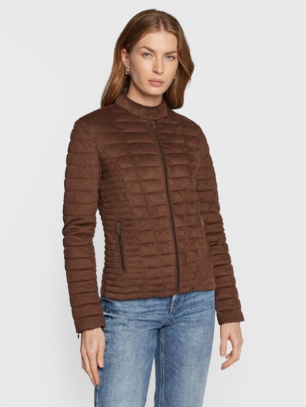 Guess Guess Пухено яке Vona W2BL63 WEX80 Кафяв Regular Fit
