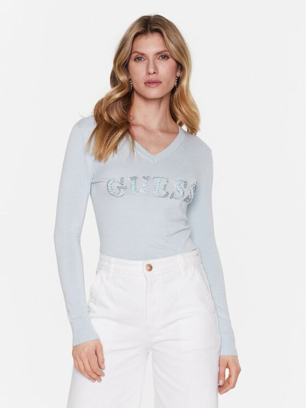 Guess Guess Пуловер Anne W3GR36 Z2NQ2 Син Regular Fit