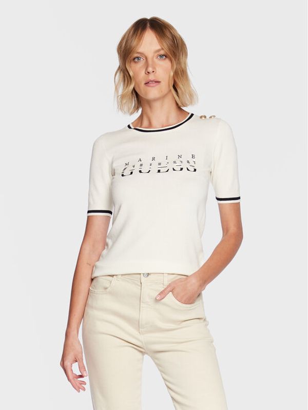 Guess Guess Пуловер Cate W3GR35 Z2NQ2 Екрю Slim Fit