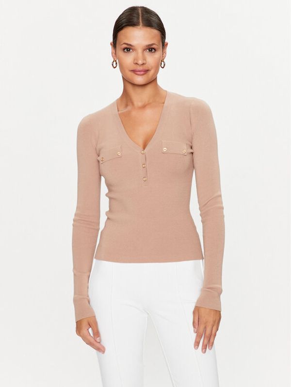 Guess Guess Пуловер Flavie W3YR31 Z2YN2 Бежов Regular Fit