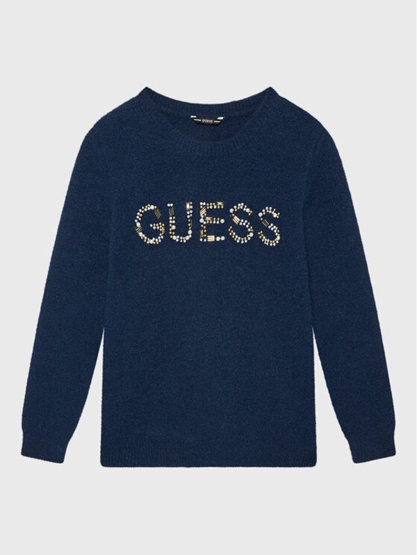 Guess Guess Пуловер J2BR01 Z3220 Тъмносин Regular Fit