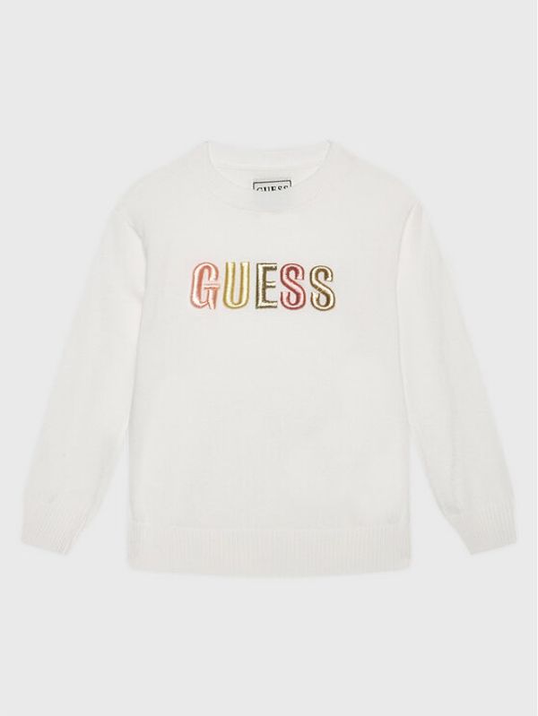 Guess Guess Пуловер K3GR00 Z36I0 Бял Regular Fit