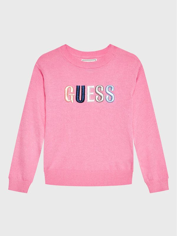 Guess Guess Пуловер K3GR00 Z36I0 Розов Regular Fit